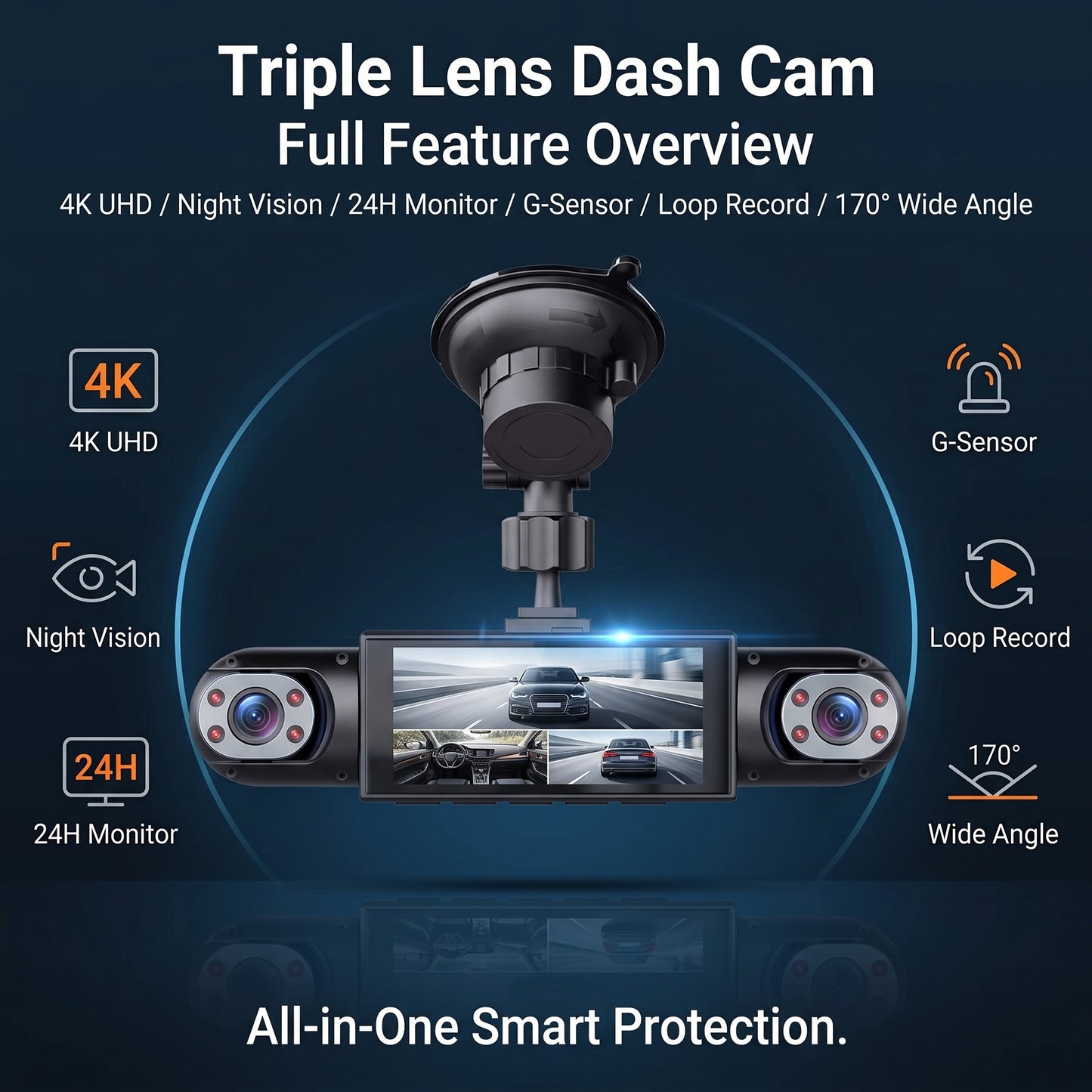 🎁LAST DAY 49% OFF🔥Full View Car Dashcam System