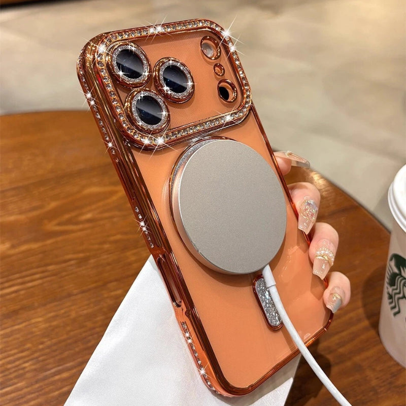 Diamond Magnetic Case for iPhone Series – Luxury Sparkle, Strong MagSafe, Full Protection