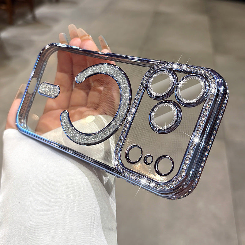 Diamond Magnetic Case for iPhone Series – Luxury Sparkle, Strong MagSafe, Full Protection