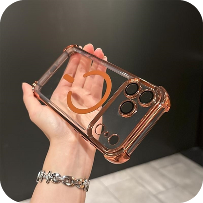 iPhone 17 Corner Airbags Magnetic Shockproof Ice-Clear Case