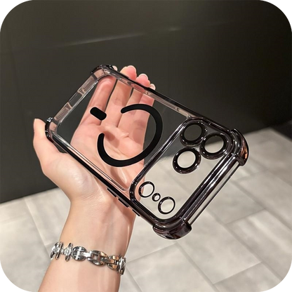 iPhone 17 Corner Airbags Magnetic Shockproof Ice-Clear Case