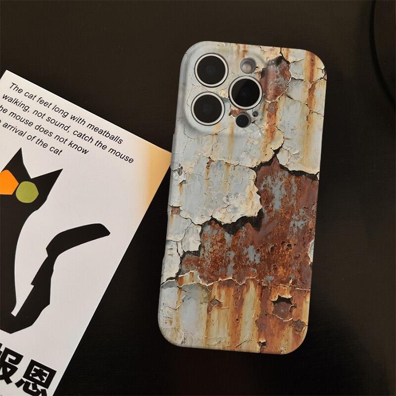 Rusty Track Glossy Pattern iPhone Case with Full Button Coverage | Stylish and Creative