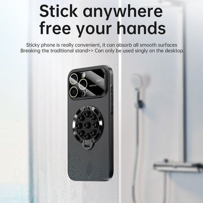 2-In-1 Magnetic Stand Case With Lens Film Protection For iPhone 16