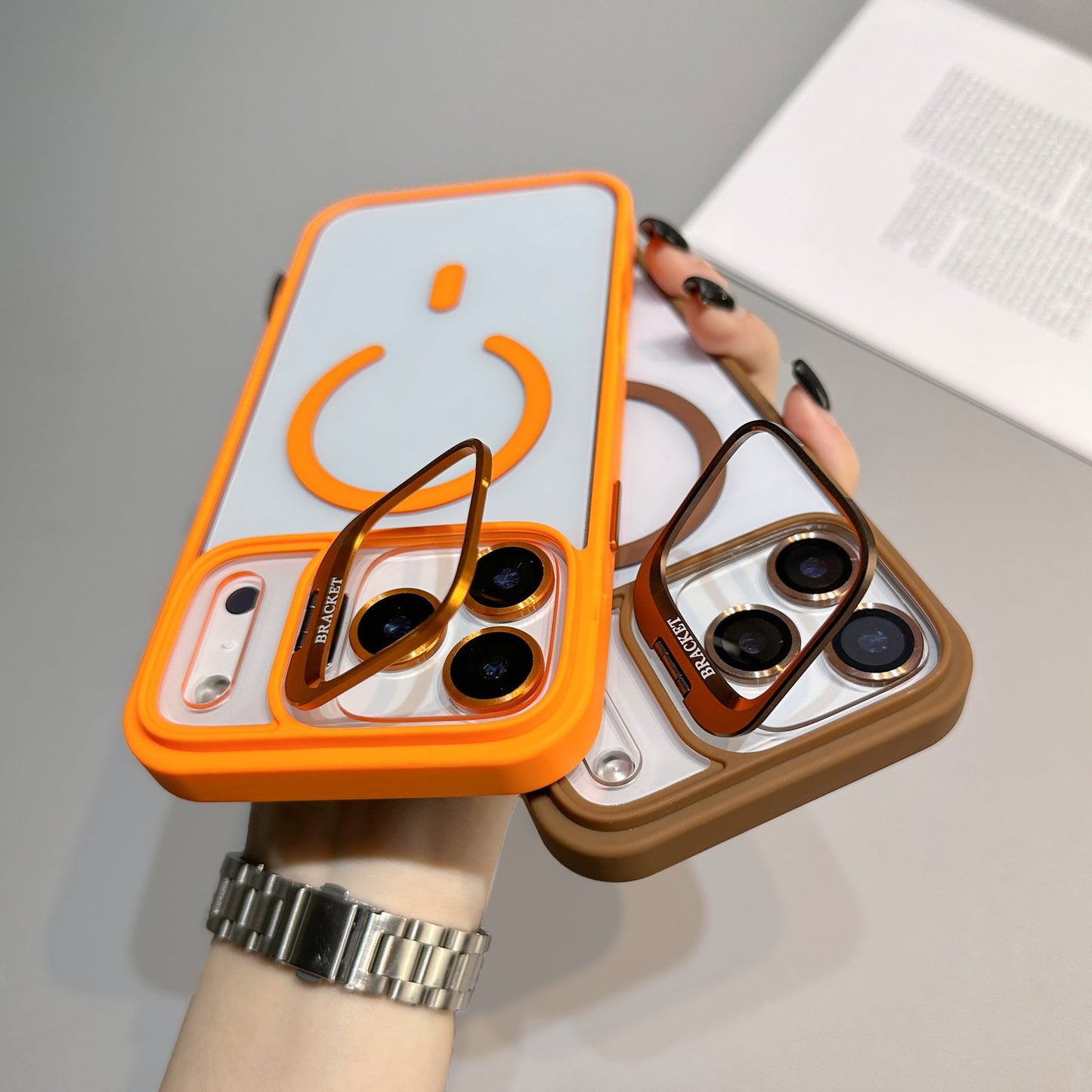 Luxury Magnetic MagSafe Shockproof Case for iPhone 17 Air Pro Max with Lens Bracket