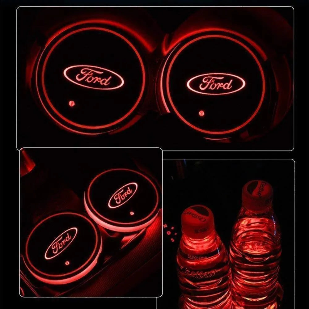 Hot Sale 🎁50% OFF 🎁7 Colors Led Car Logo Cup Lights up Holder