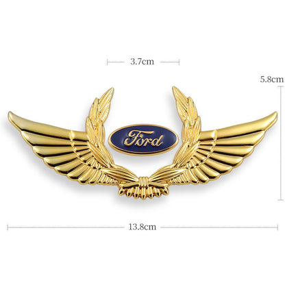 3D car gold body stickers to block scratches decorative stickers wings side label car logo stickers
