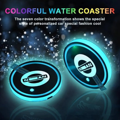 Hot Sale 🎁50% OFF 🎁7 Colors Led Car Logo Cup Lights up Holder