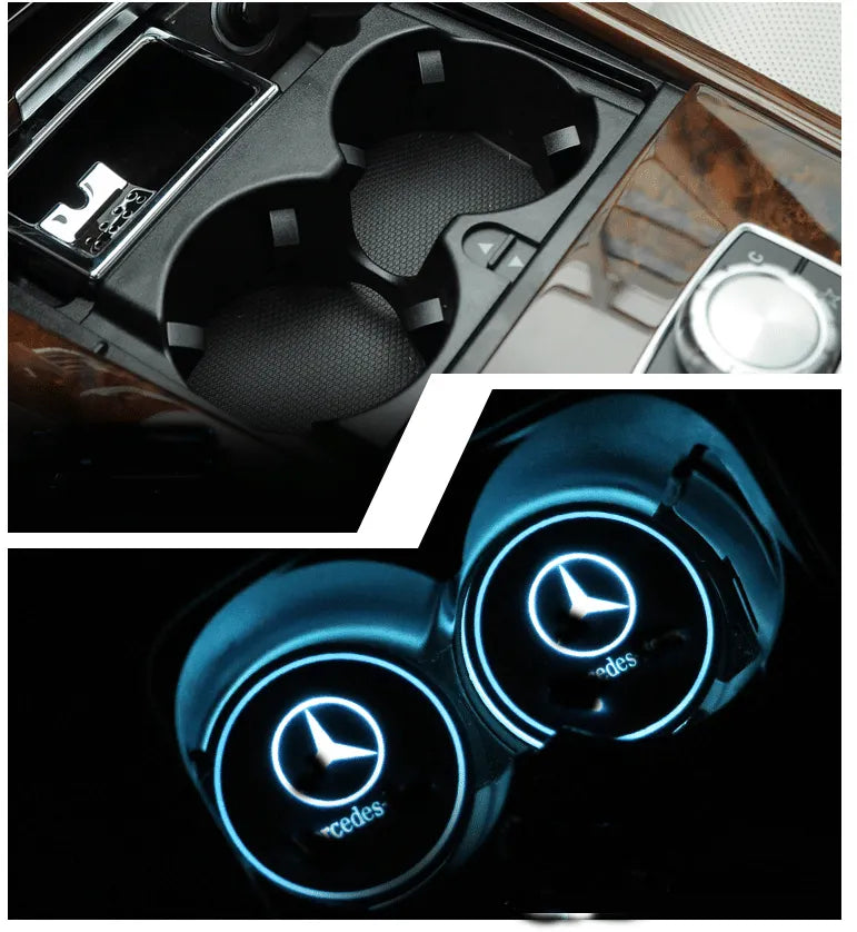 Hot Sale 🎁50% OFF 🎁7 Colors Led Car Logo Cup Lights up Holder