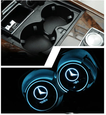 Hot Sale 🎁50% OFF 🎁7 Colors Led Car Logo Cup Lights up Holder