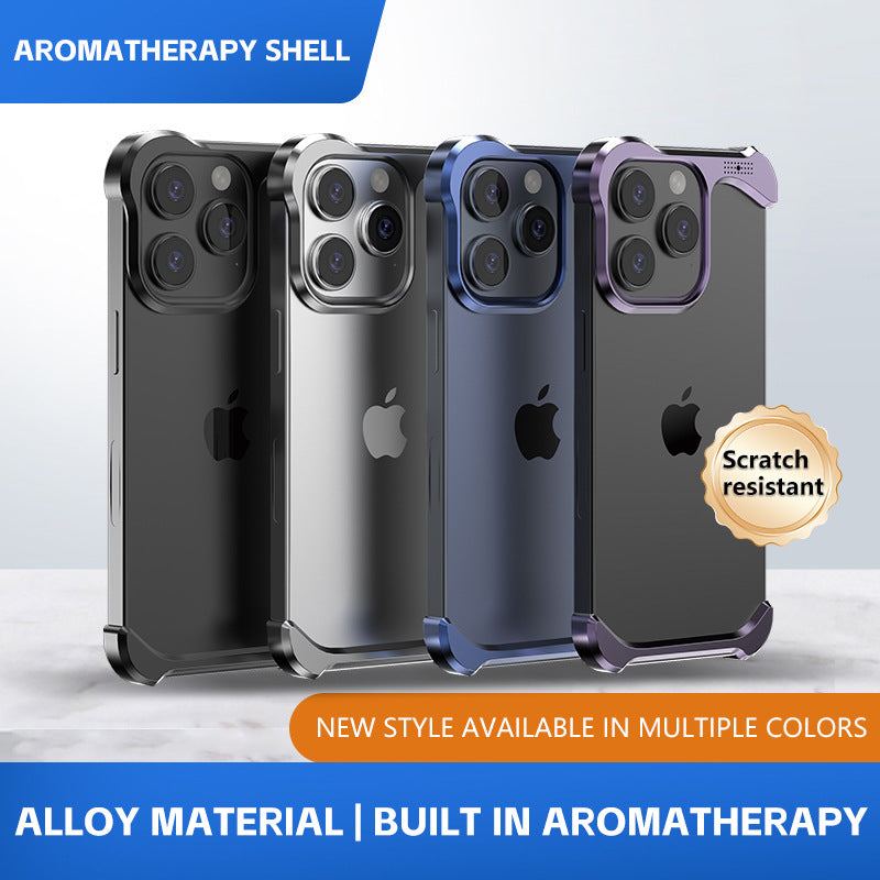Metal Shaped Aromatherapy Phone Case Designed For iPhone
