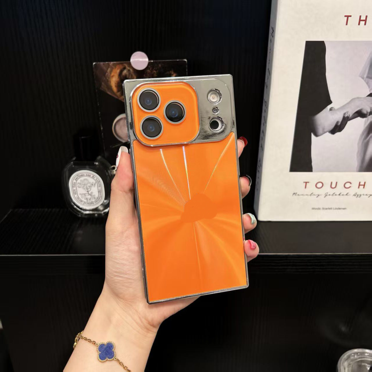 High-end Laser Square Aurora Suitable for iPhone Mobile Phone Case