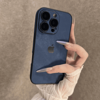 Electroplated Denim Pattern iPhone Case