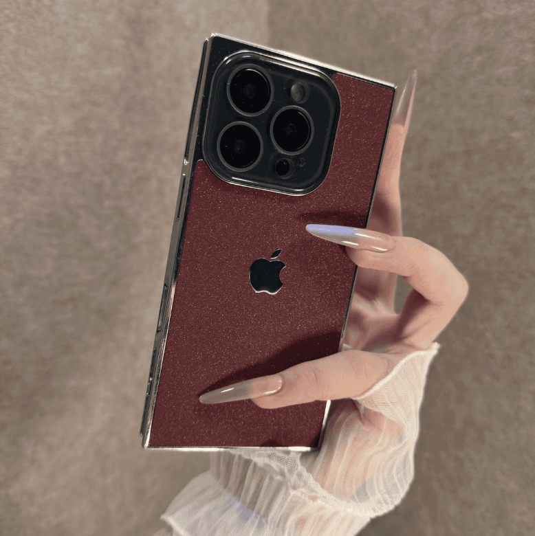 Electroplating Glitter Square Phone Case Suitable for iPhone Series