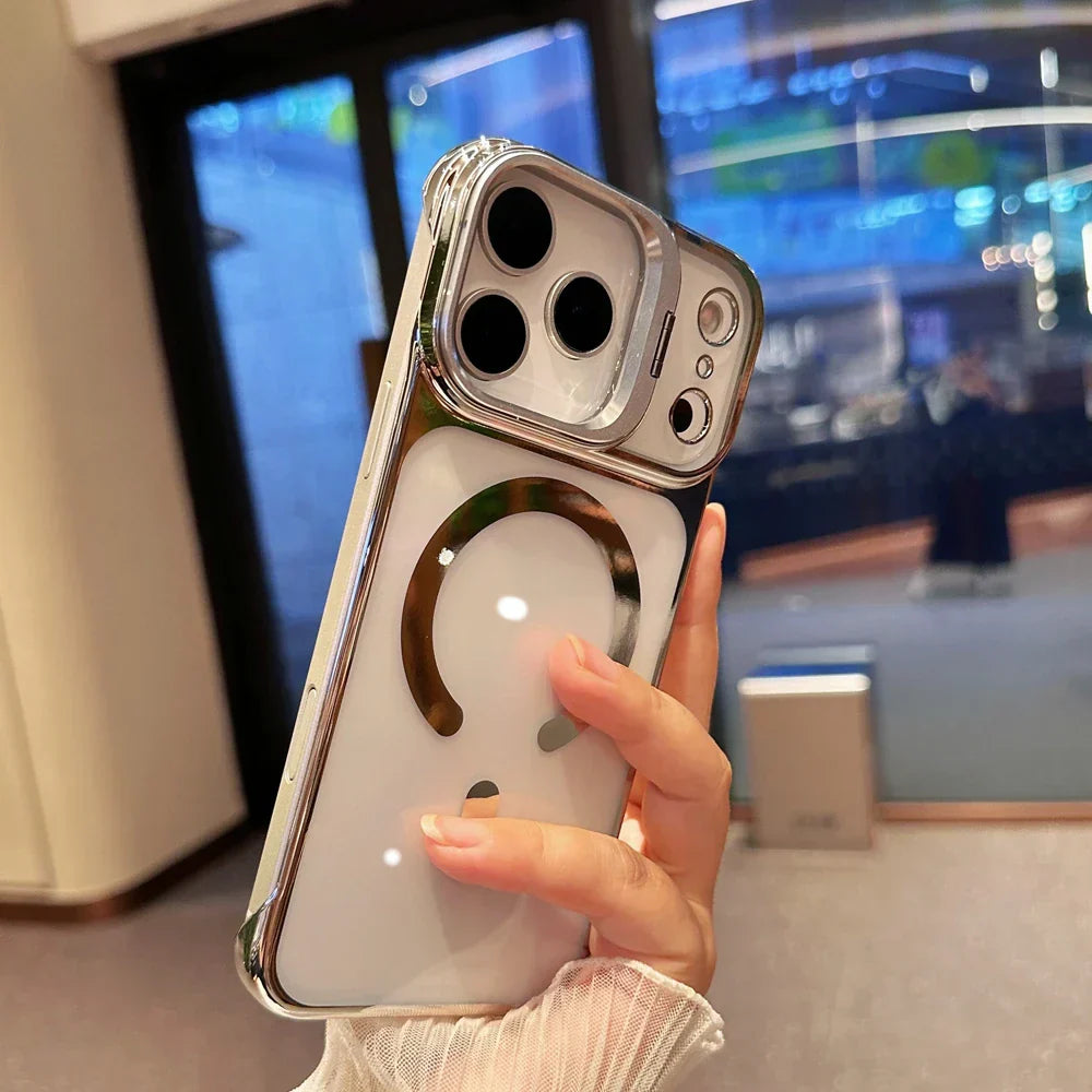 Luxury Plating Broderless Ultra Thin Magsafe Case for iPhone 17 16 15 14