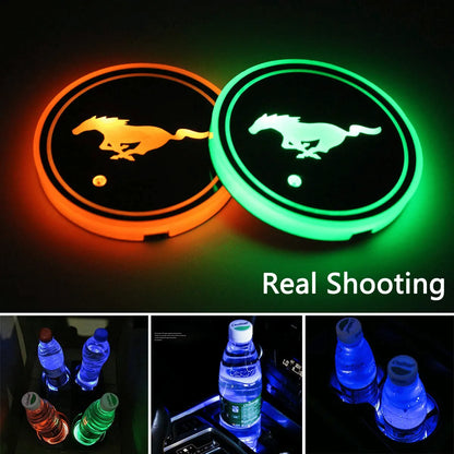 Hot Sale 🎁50% OFF 🎁7 Colors Led Car Logo Cup Lights up Holder