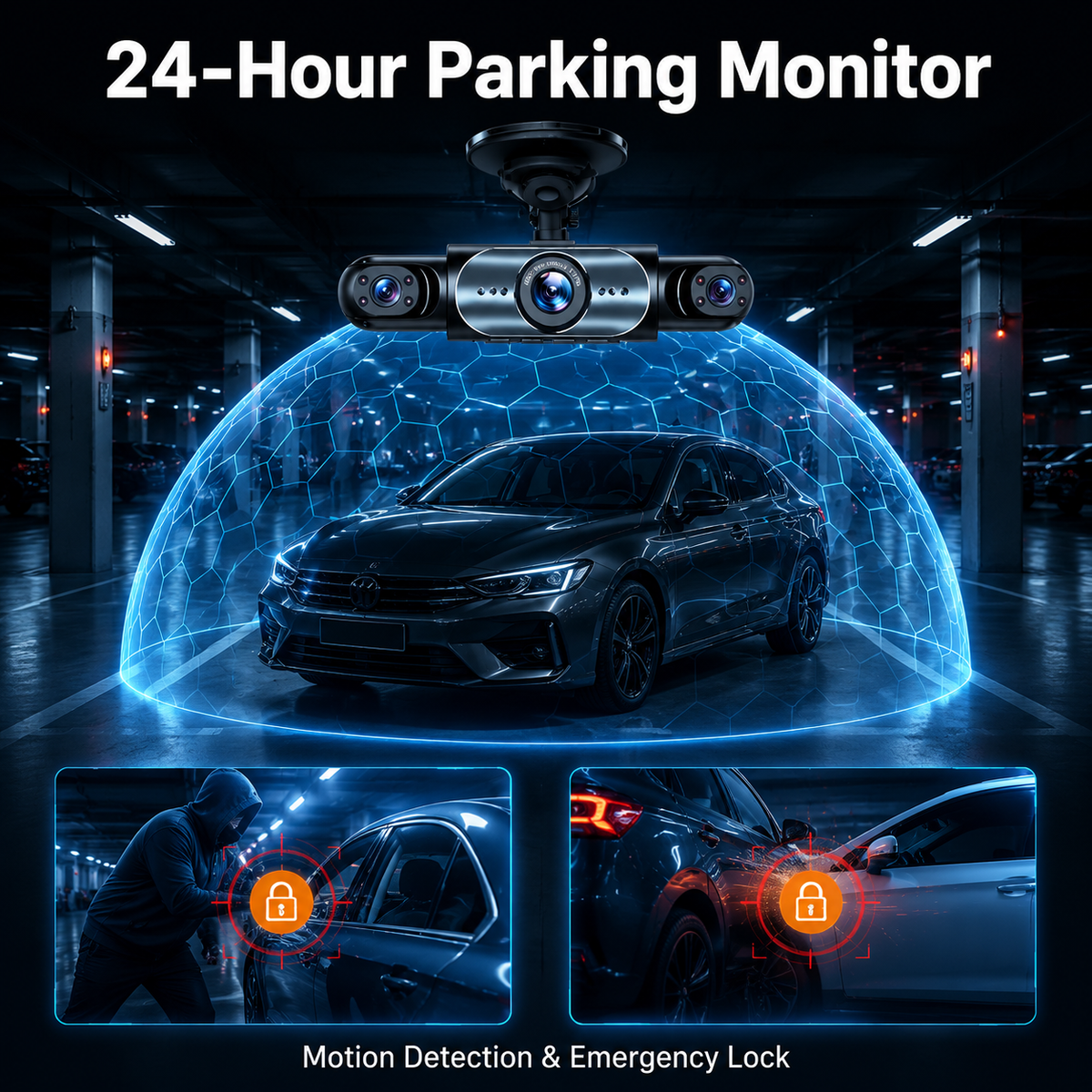 🎁 Wireless connectivity - Suitable for All Vehicles 🔥 Full View Car Dashcam System