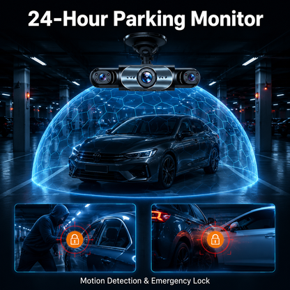 🎁 Wireless connectivity - Suitable for All Vehicles 🔥 Full View Car Dashcam System