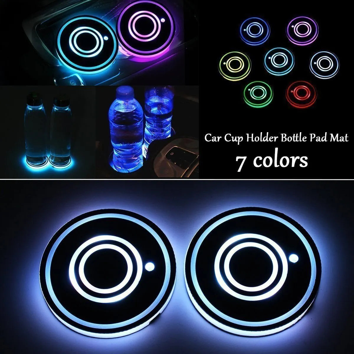 Hot Sale 🎁50% OFF 🎁7 Colors Led Car Logo Cup Lights up Holder