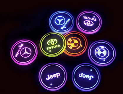 Hot Sale 🎁50% OFF 🎁7 Colors Led Car Logo Cup Lights up Holder