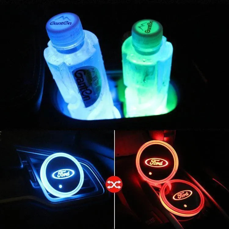 Hot Sale 🎁50% OFF 🎁7 Colors Led Car Logo Cup Lights up Holder